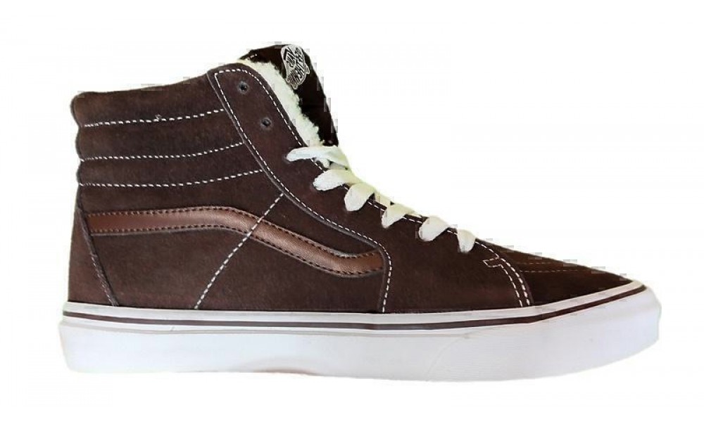 Vans sk8 hi brown new arrivals